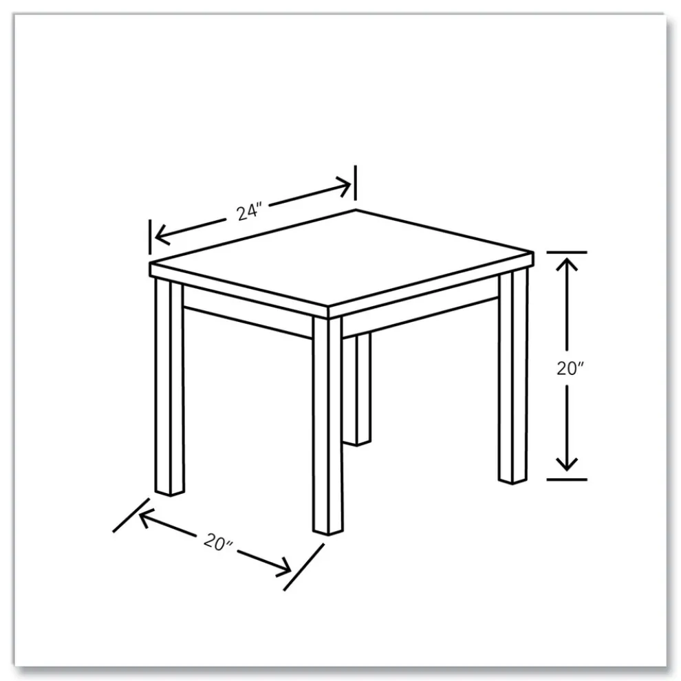 HON 80000 24w x 20d x 20h Laminate Occasional Rectangular End Table - Pinnacle