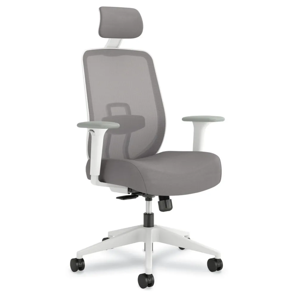 HON Altern Mesh Back Task Chair, 17.95 to 21.1 Seat Height, Gray Seat, Gray/White Back, White Base