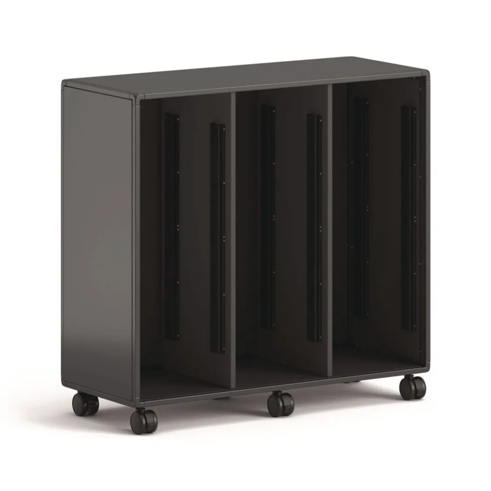 HON Class-ifi 46.63 in. x 18.75 in. x 44.13 in. Three-Wide Tote Storage Cabinet - Charcoal Gray