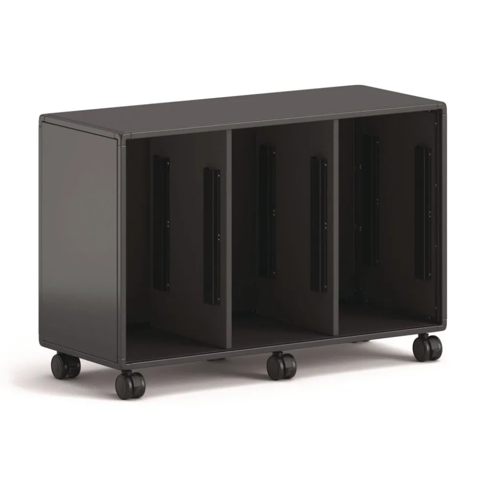 HON Class-ifi 46.63 in. x 18.75 in. x 31.38 in. Three-Wide Tote Storage Cabinet - Charcoal Gray