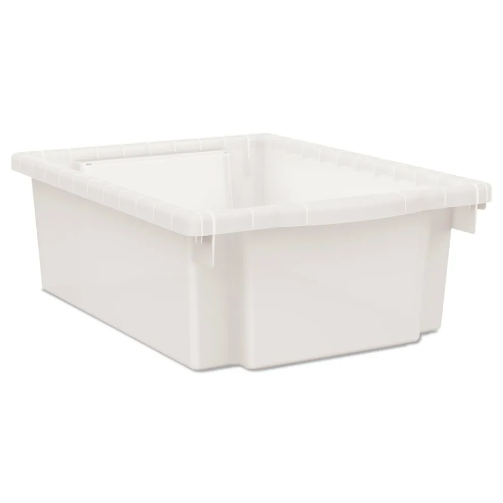 HON Flagship 12.75 in. x 16 in. x 6 in. 1 Section Storage Bins - Translucent White