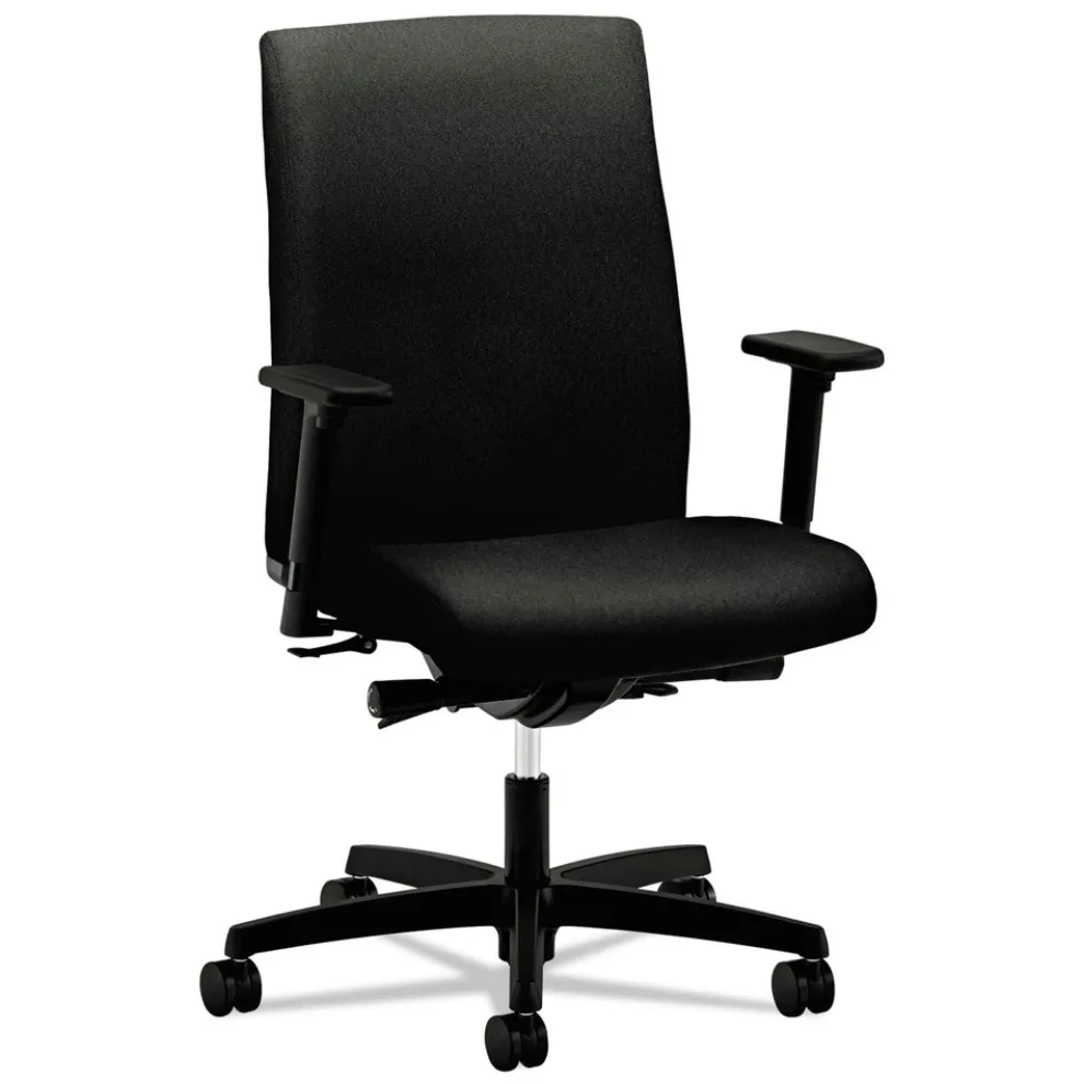 HON Ignition Series 17 in. to 22 in. Seat Height Supports Up to 300 lb Mid-Back Work Chair - Black