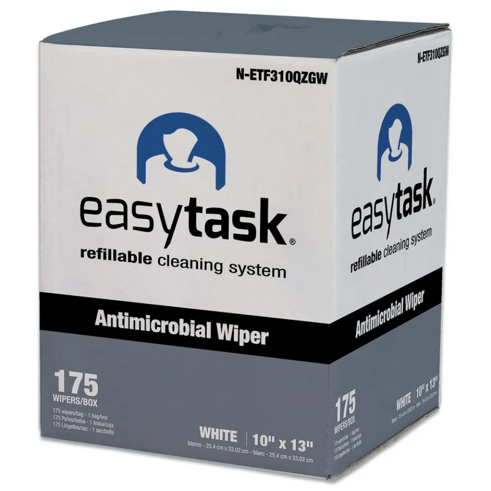 HOSPECO 10 in. x 13 in. 1-Ply Quarterfold Easy Task F310 Wiper - White