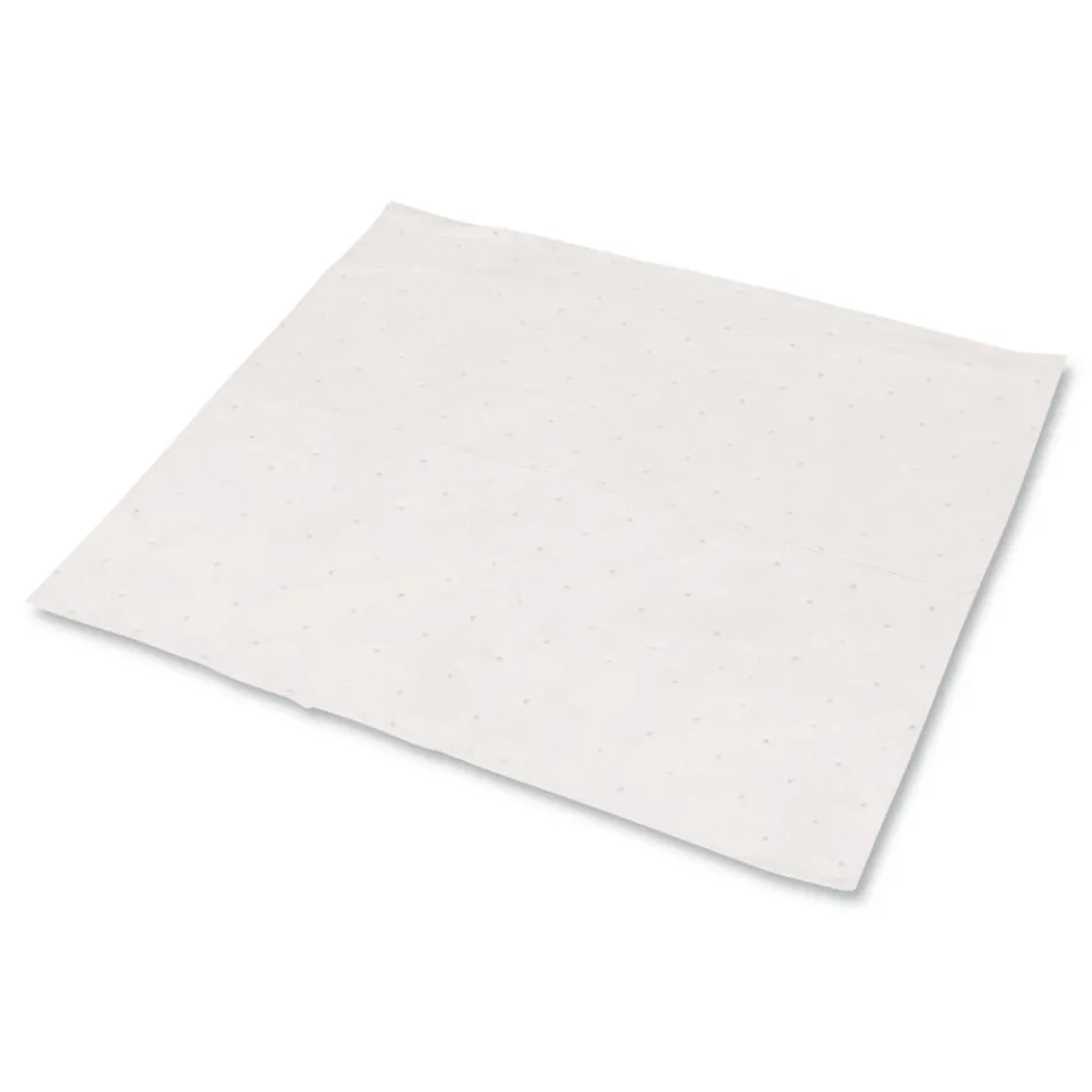 HOSPECO TASKBrand 15 in. x 18 in. 0.21-Gallon Industrial Oil Only Sorbent Pad - White (100/CT)