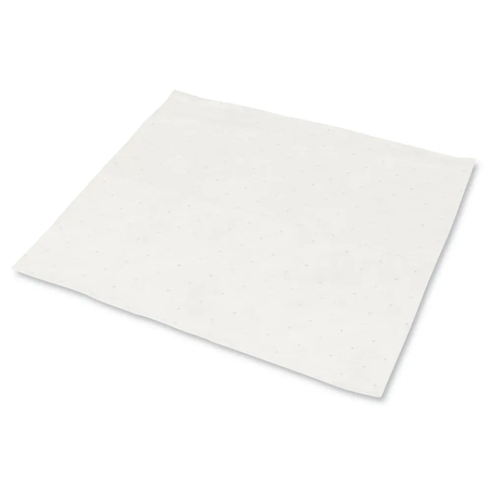 HOSPECO TASKBrand 15 in. x 18 in. 0.17-Gallon Industrial Oil Only Sorbent Pad - White (100/CT)
