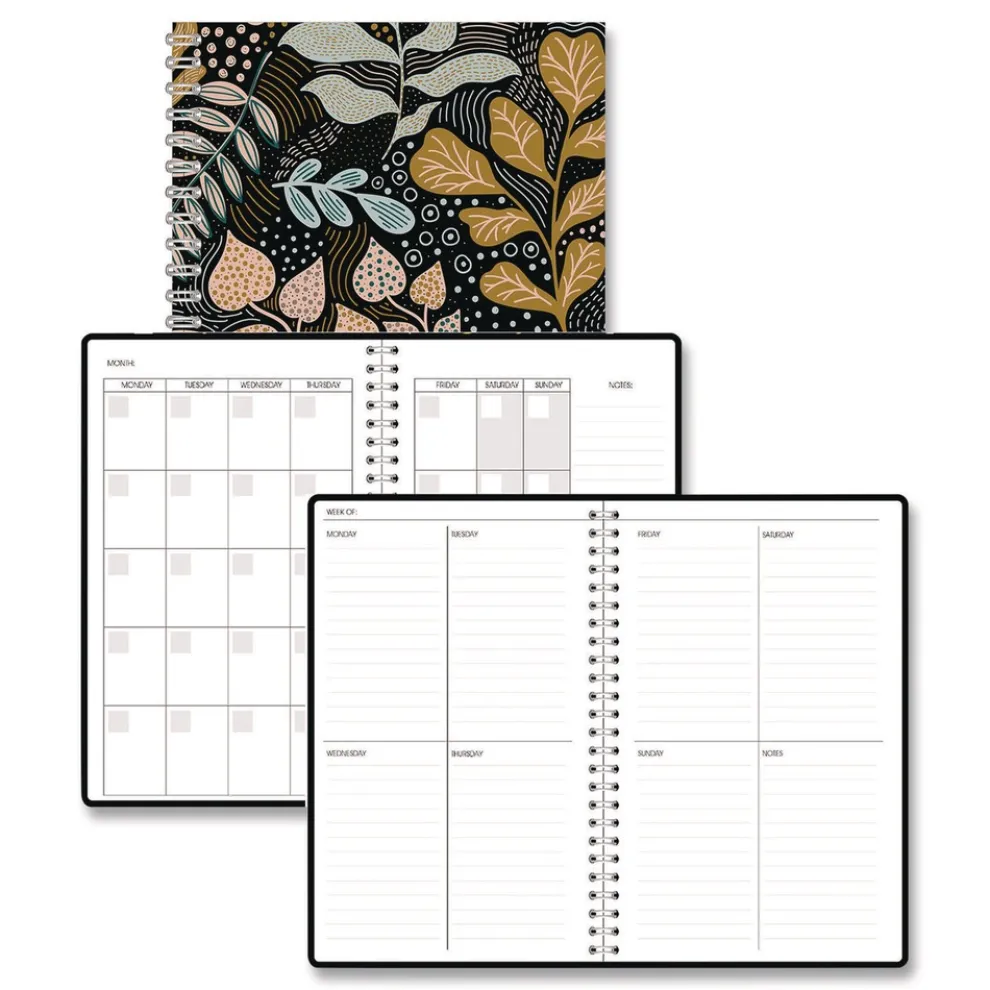 House of Doolittle Recycled Non-Dated Monthly/Weekly Fall Floral Planner - Multicolor Cover