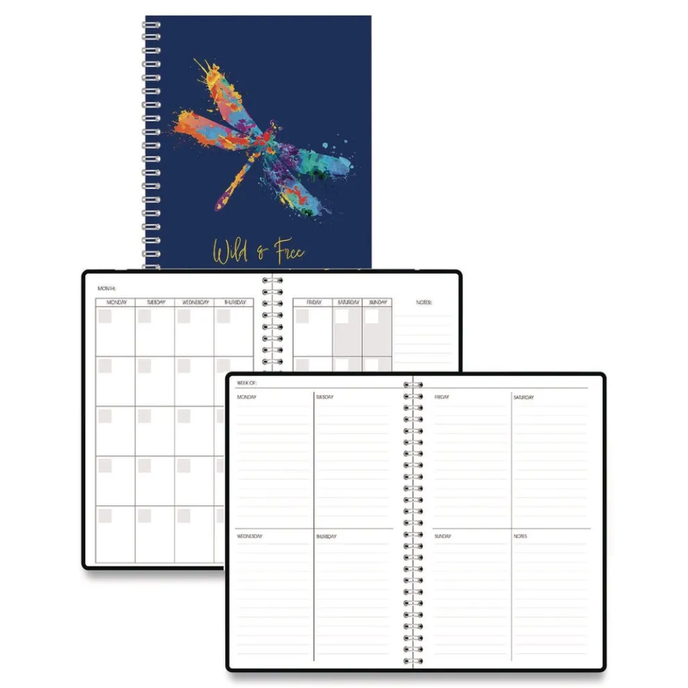 House of Doolittle Recycled Non-Dated Monthly/Weekly Wild and Free Planner - Multicolor Cover