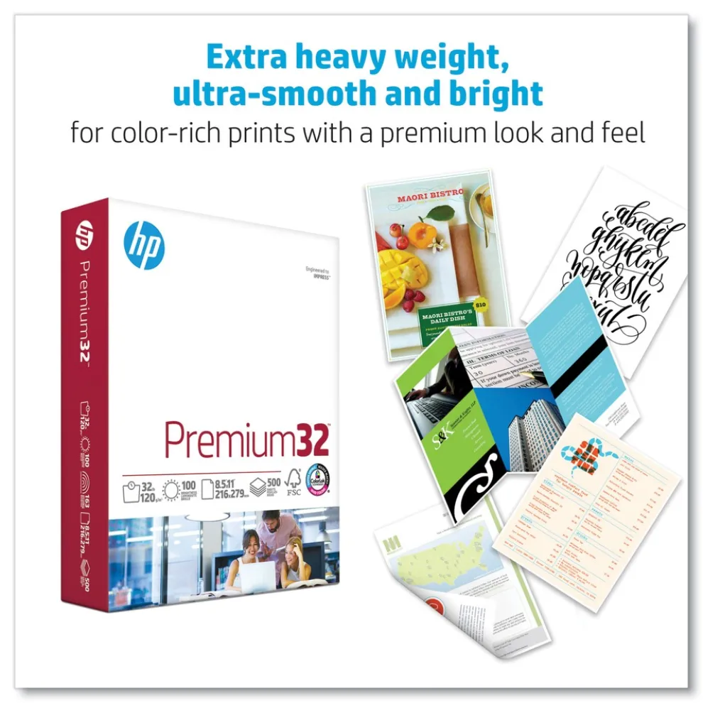 HP Papers 8.5 in. x 11 in. Premium32 Paper - Extra Bright White (6 Reams/Carton)