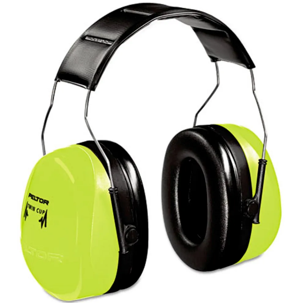 3M Peltor Optime 30 dB NRR 105 Hi-Viz Earmuffs - Hi-Viz Green