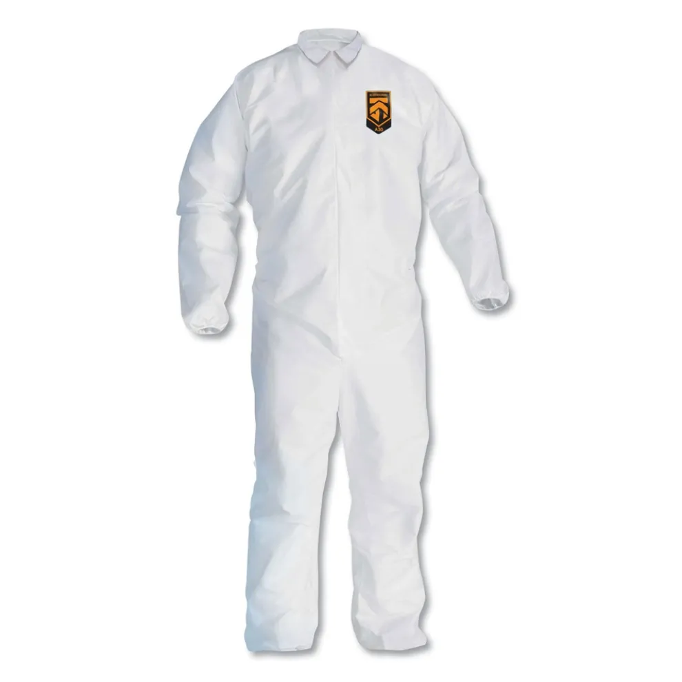 Ansell A30 Elastic-Back and Cuff Coveralls - Double Extra Large, White (25/Carton)
