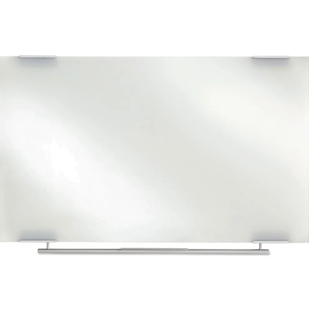 Iceberg Clarity 72 in. x 36 in. Glass Dry Erase Board with Aluminum Trim - White Surface