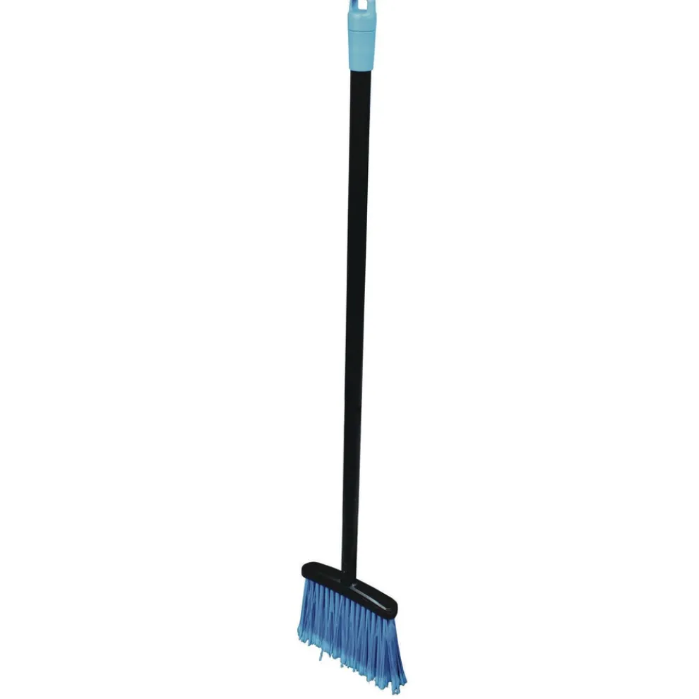Impact 36.86 in. Lobby Dust Pan Broom - Black/Blue (12/Carton)