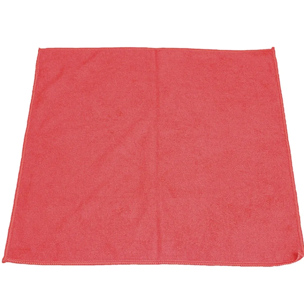 Impact 16 in. x 16 in. Lightweight Microfiber Cloths - Red (240/Carton)