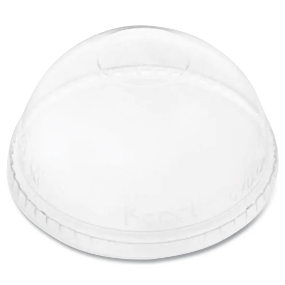 Karat 12 oz. to 24 oz. Cold Cup No Hole Dome PET Plastic Lids - Clear (1000/Carton)
