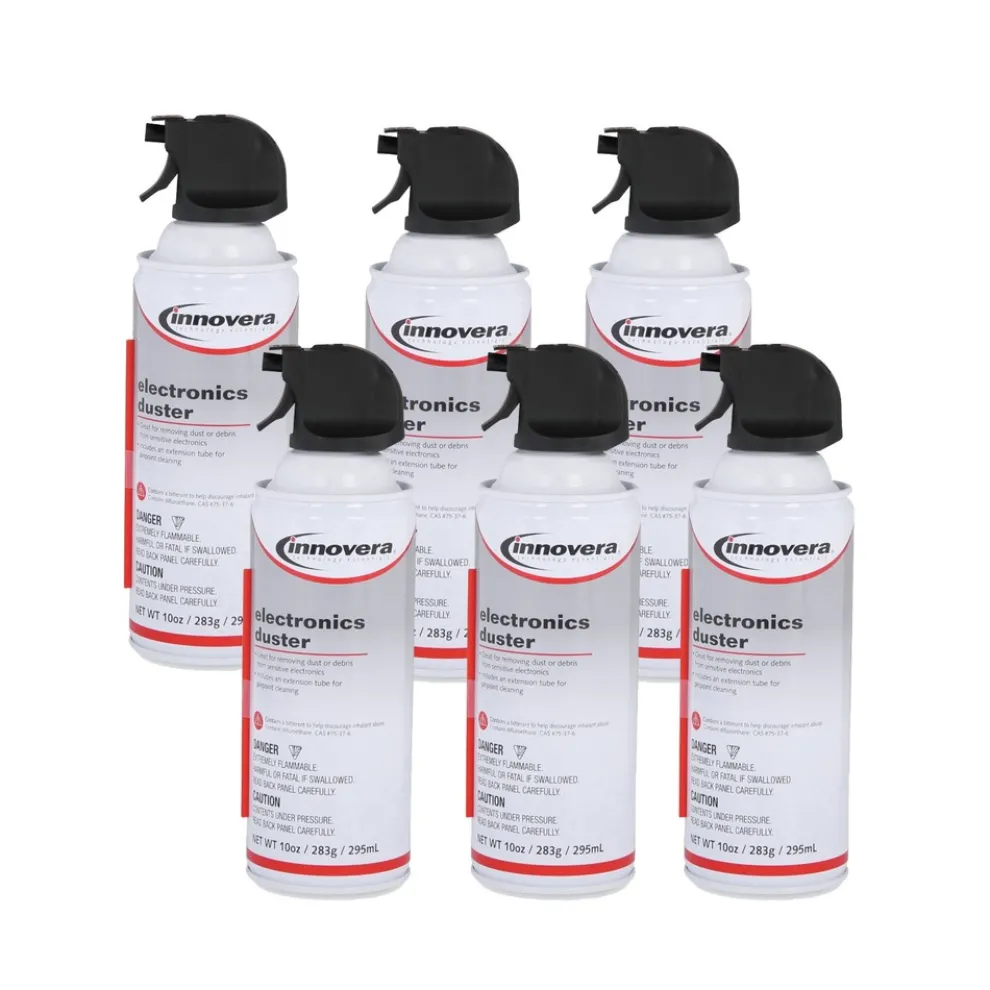Innovera 10 oz. Compressed Air Duster Cleaner (6/Pack)