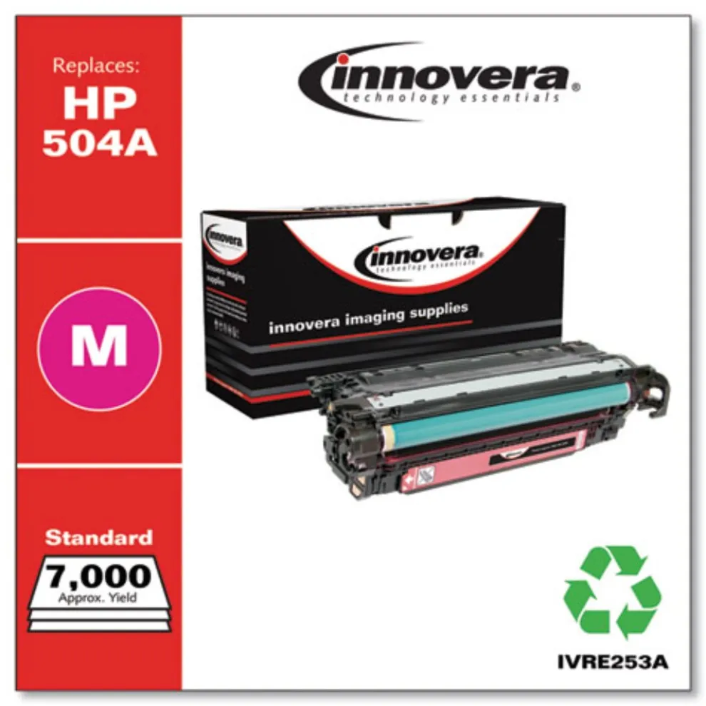 Innovera 7000 Page-Yield Remanufactured Toner Replacement for HP 504A CE253A - Magenta