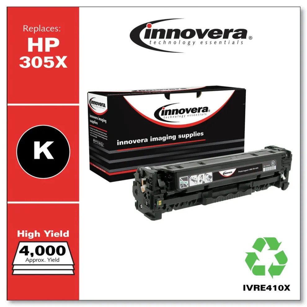 Innovera 4000 Page-Yield Remanufactured High-Yield Toner Replacement for 305X (CE410X) - Black