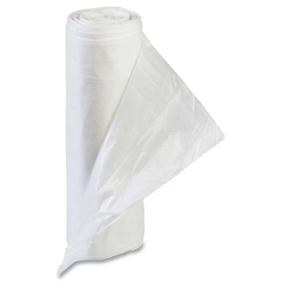 Inteplast Group Draw-Tuff 38 in. x 28.5 in. 1 mil, 23 Gallon, Draw-Tape Can Liners - Natural (6/Carton)