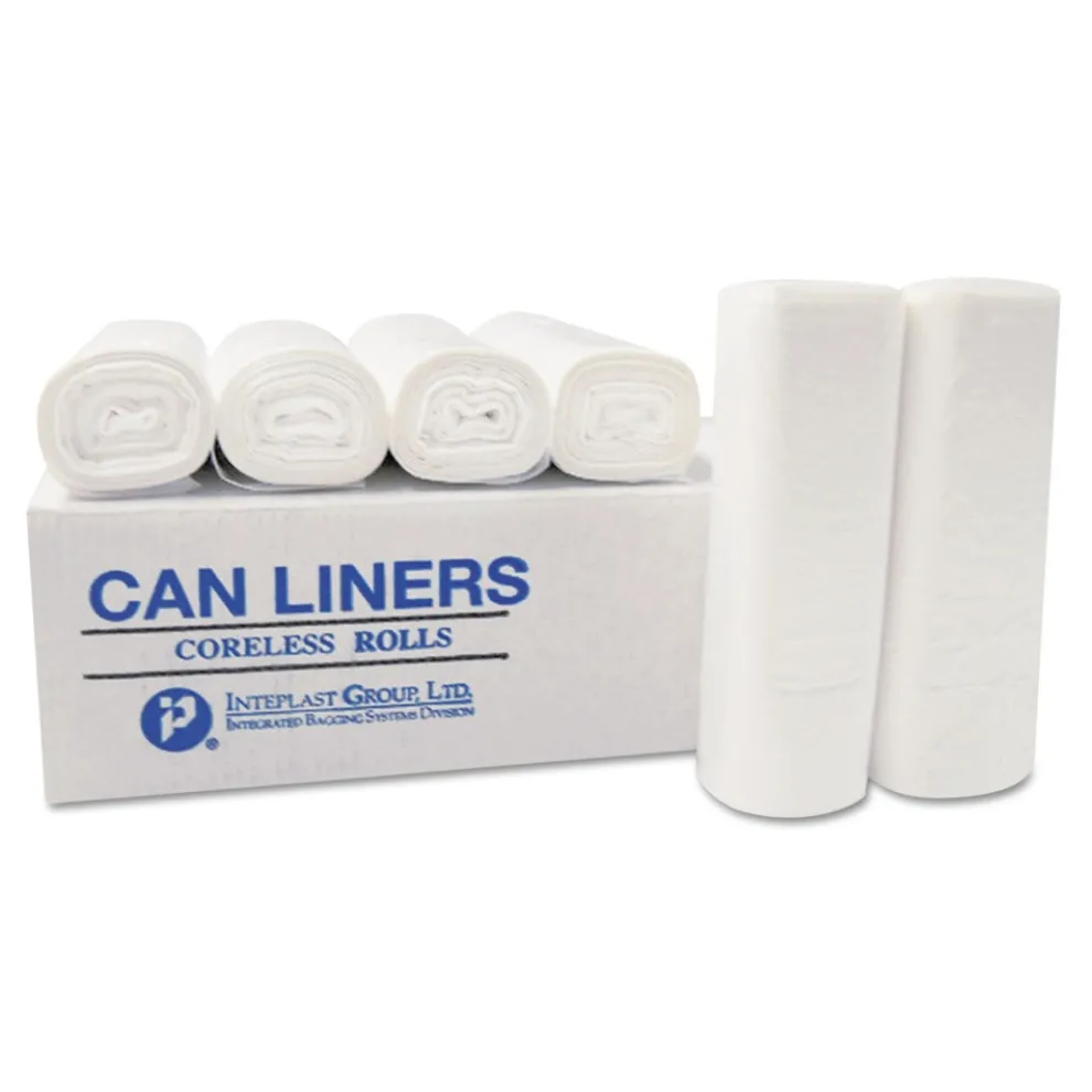 Inteplast Group S334011K 33 Gallon 11 mic 33 in. x 40 in. High-Density Commercial Can Liners - Black (500/Carton)