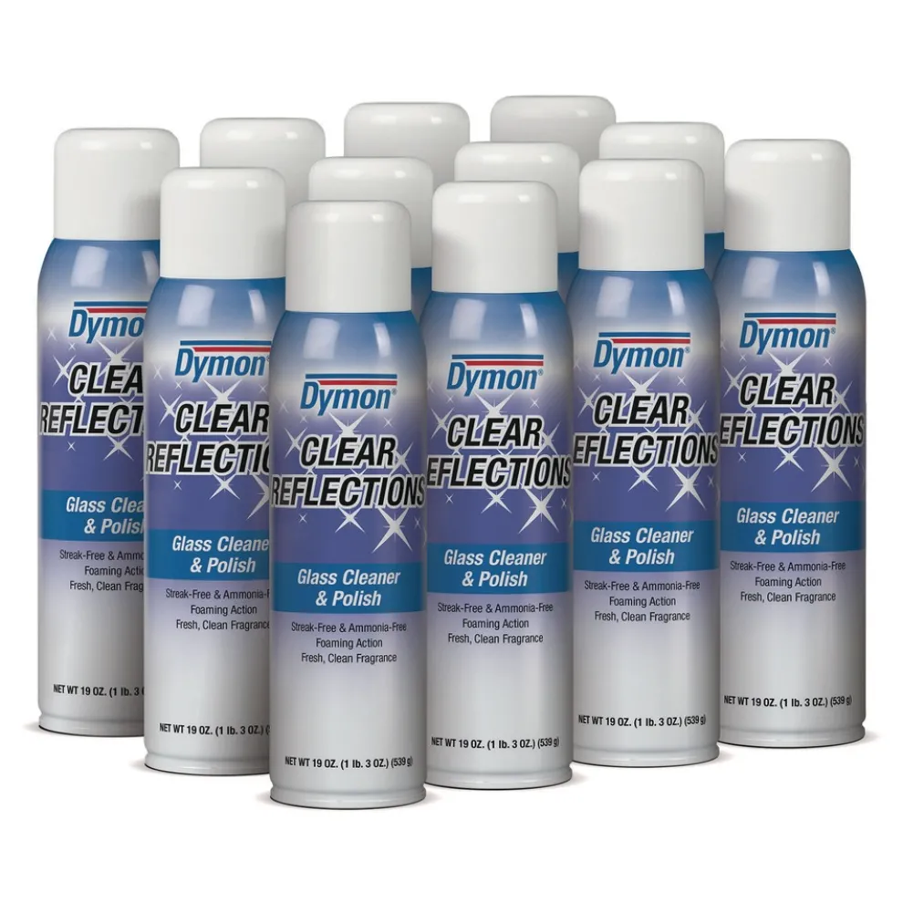 ITW Dymon 38520 20 oz. Aerosol Spray Clear Reflections Mirror and Glass Cleaner (12/Carton)