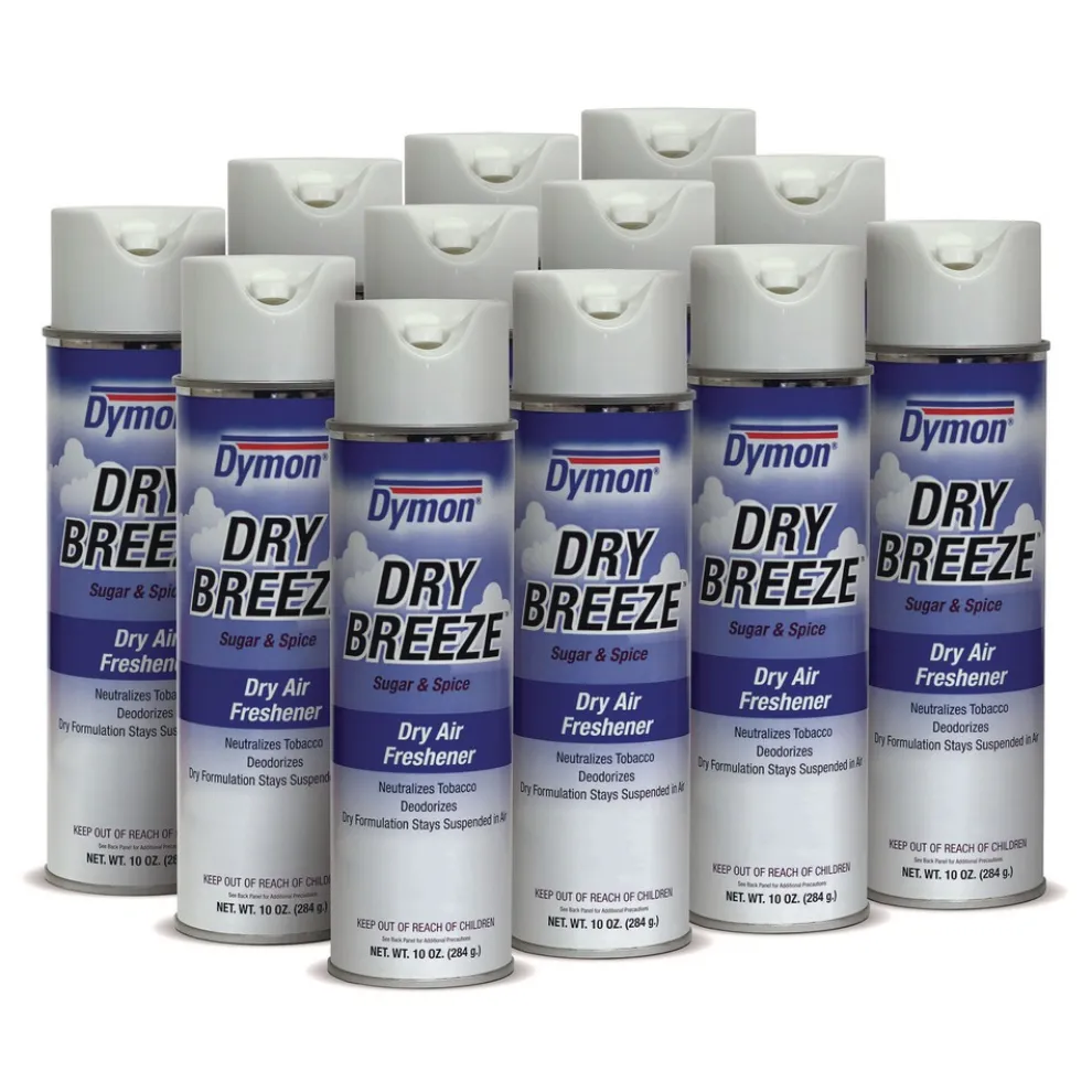 ITW Dymon Dry Breeze 10 oz. Aerosol Air Freshener Spray - Sugar and Spice (12/Carton)