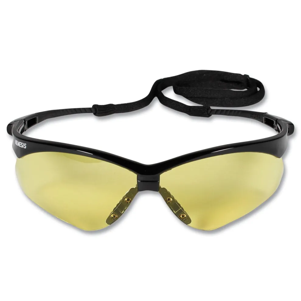 Ansell Nemesis Safety Glasses - Black Frame/Amber Lens
