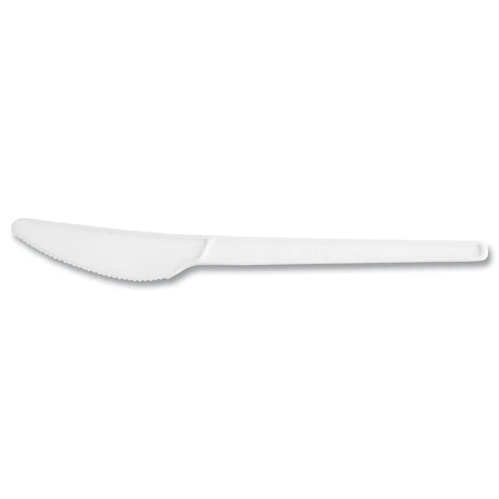 Vegware Compostable CPLA Cutlery Knife - White (1000/Carton)