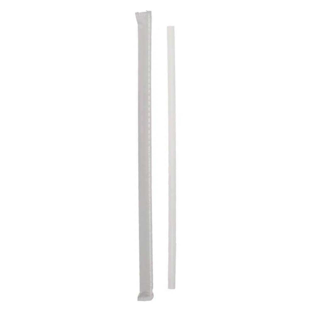 Pactiv Corp. 10.25 in. Giant Paper-Wrapped Straw - Translucent (1800/Carton)