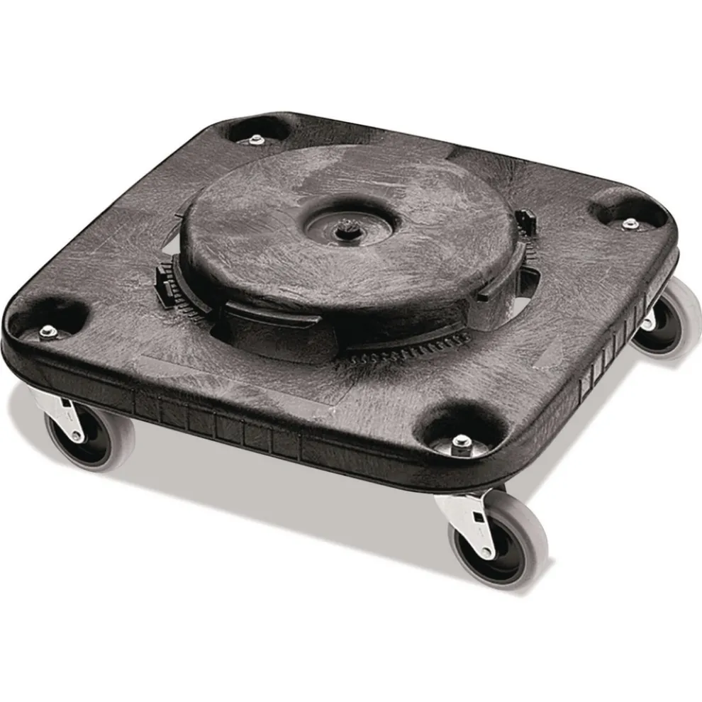 Rubbermaid Commercial BRUTE Square 300 lbs. Capacity Trash Can Dolly - Black