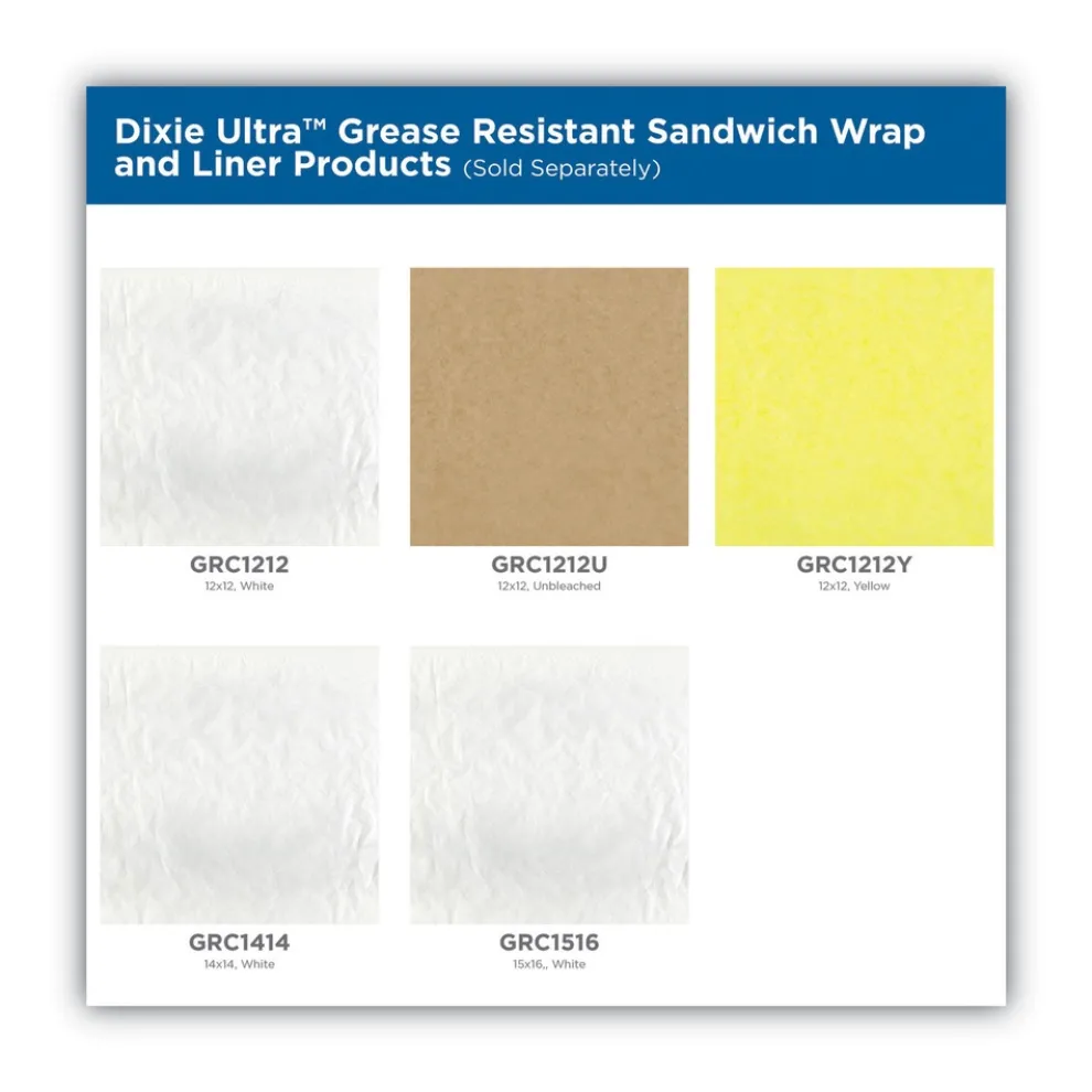 Dixie 12 in. x 12 in. All-Purpose Dry Wax Paper Food Wrap - White (5000/Carton)
