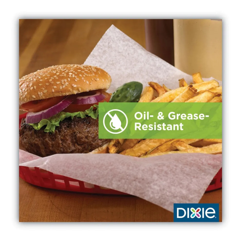 Dixie 12 in. x 12 in. All-Purpose Dry Wax Paper Food Wrap - White (5000/Carton)