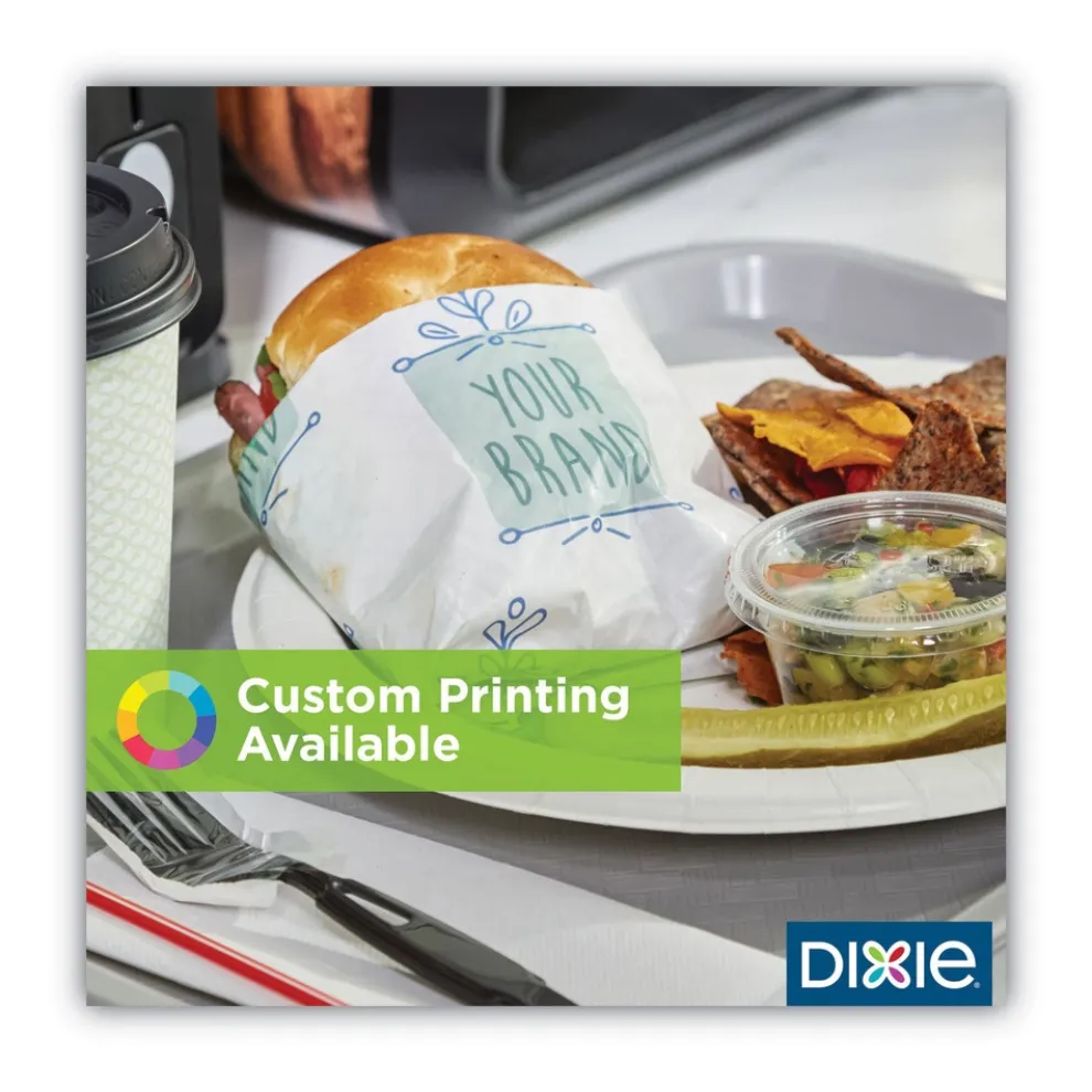 Dixie 12 in. x 12 in. All-Purpose Dry Wax Paper Food Wrap - White (5000/Carton)
