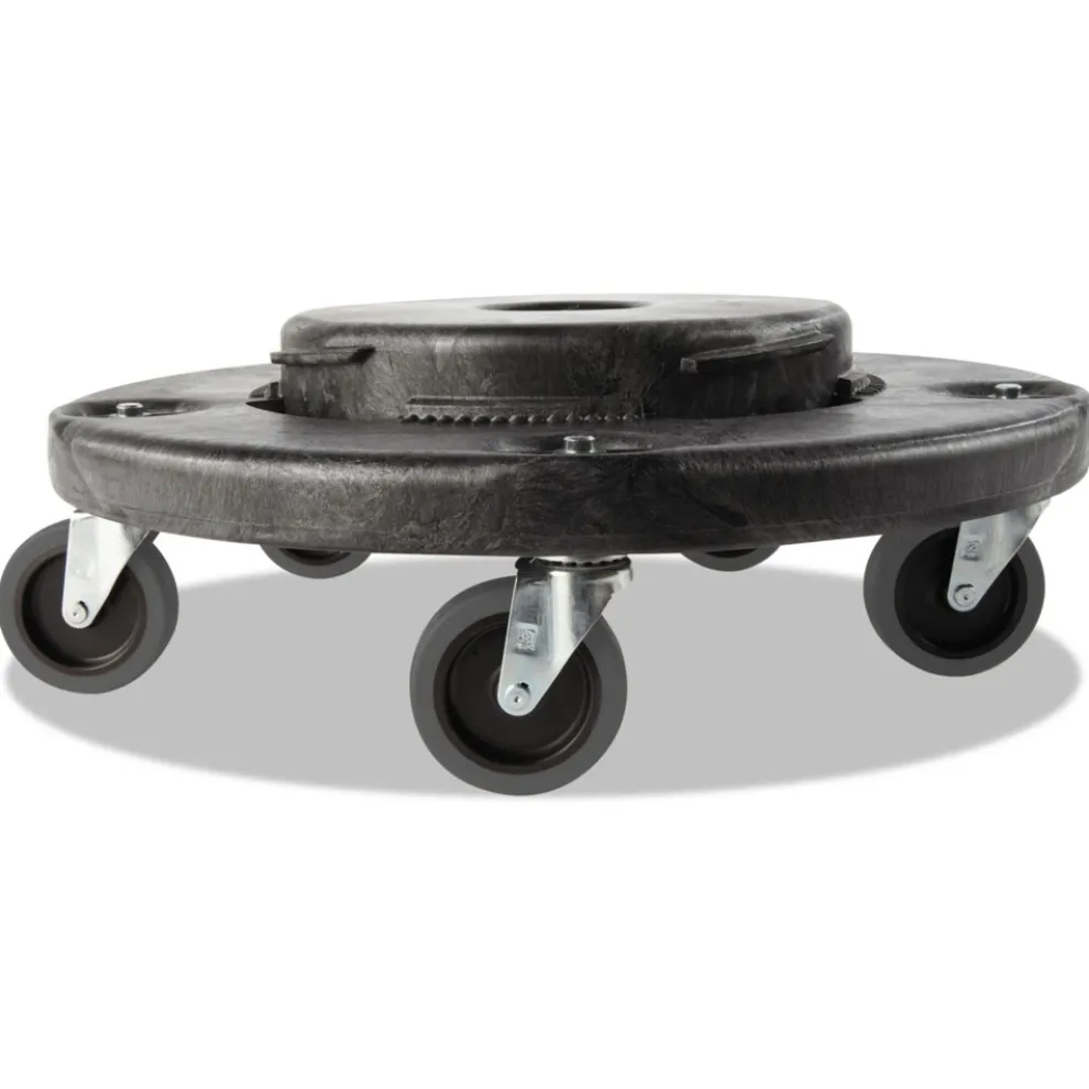 Rubbermaid Commercial 18.25 in. x 6.63 in. 250 lbs. Capacity Brute Quiet Dolly - Black