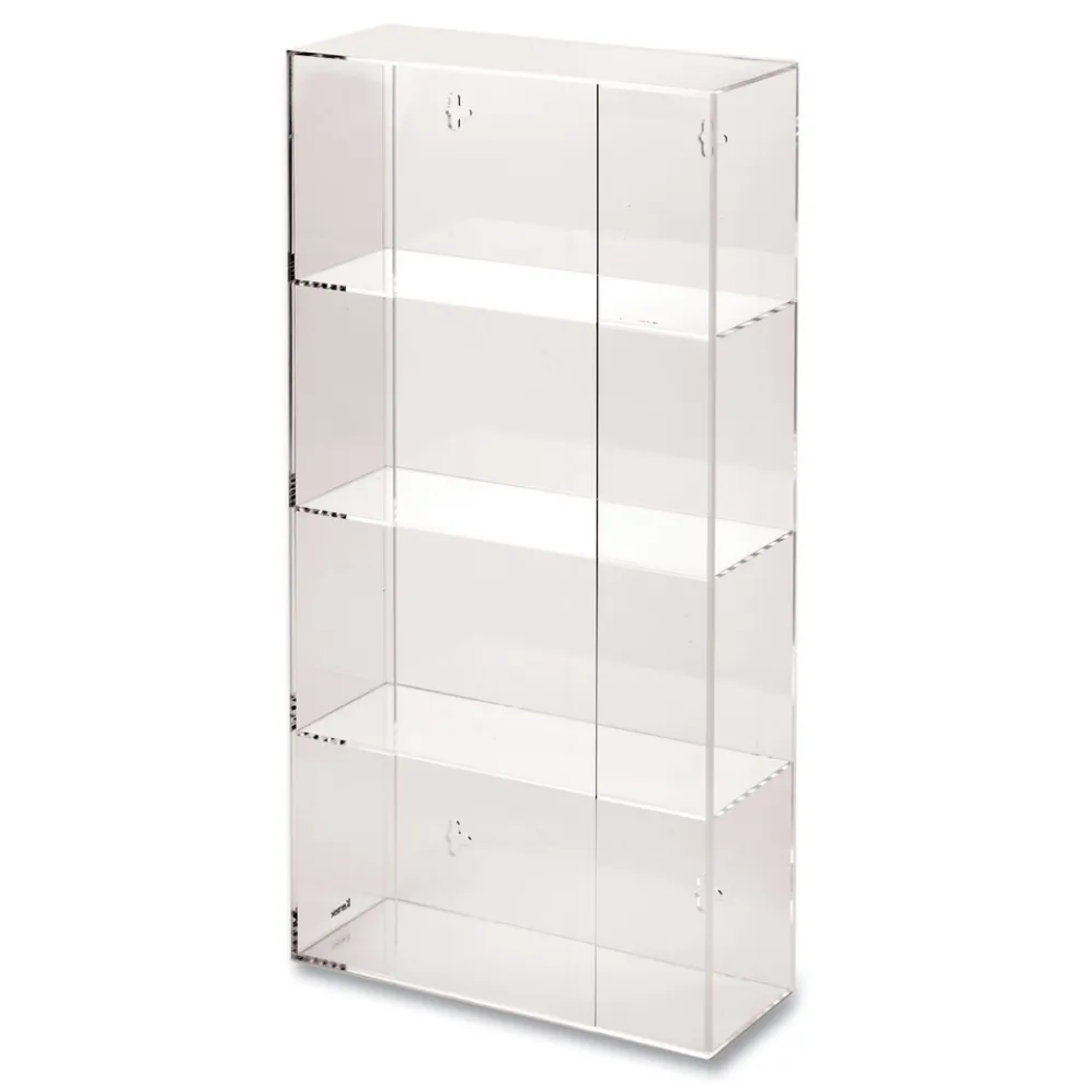 Kantek 10.5 in. x 4 in. x 21.25 in. Quad Glove Dispenser - Clear