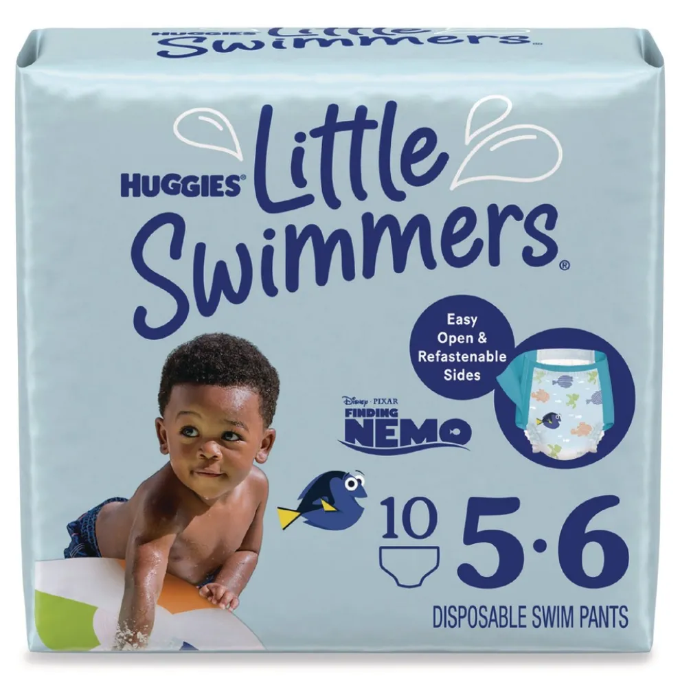 Kimberly-Clark 32 lbs. and Up Little Swimmers - Size 5-6/Blue (8/Carton)