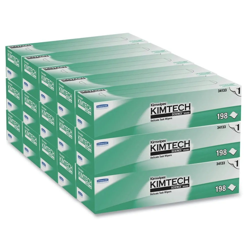 Kimtech Kimwipes 11.8 in. x 11.8 in. Delicate Task Wipers - Unscented, White (2940/Carton)
