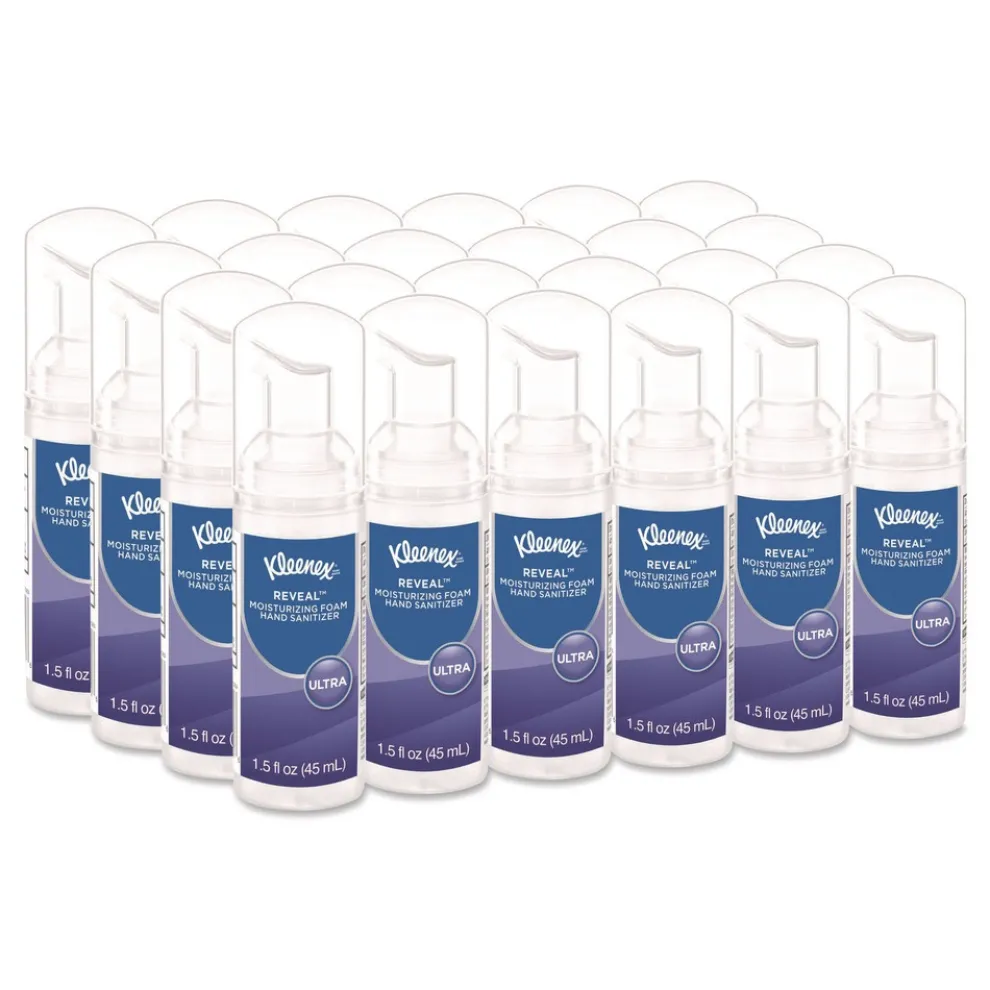 Kleenex 34604 1.5 oz. Pump Bottle Ultra Moisturizing Foam Hand Sanitizer - Unscented (24/Carton)