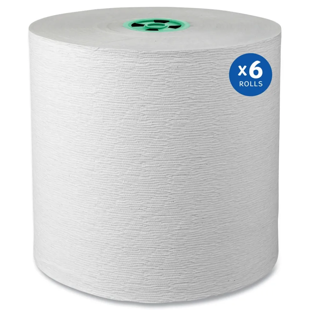 Kleenex 7.5 in. x 700 ft. Hard Roll Paper Towels with Green Core - White (6/Carton)