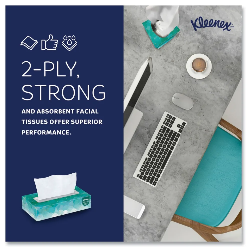 Kleenex 2-Ply Facial Tissues - White (100 Sheets/Box)