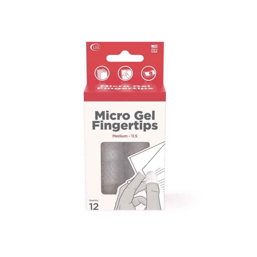 LEE Size 11.5 Micro-Gel Fingertips - Medium Clear (12/Pack)