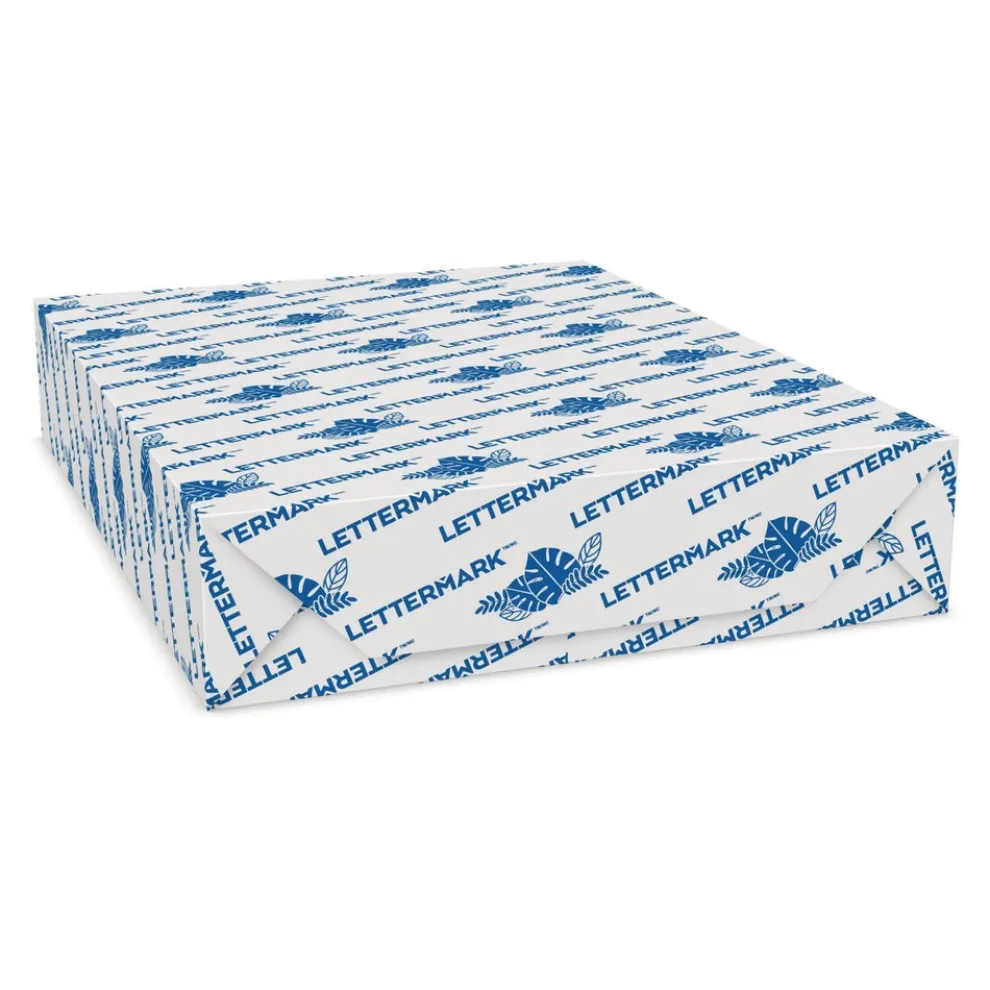 Lettermark 8.5 in. x 11 in. 20 lbs. Bond Weight 92 Bright Micro-Perforated 3.5 in. from Bottom Custom Cut-Sheet Copy Paper - White (500/Ream)