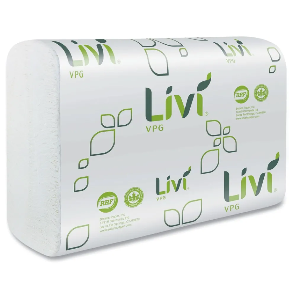 Livi VPG 9.45 in. x 9.06 in. 1-Ply Multifold Towel - White (1-Carton)