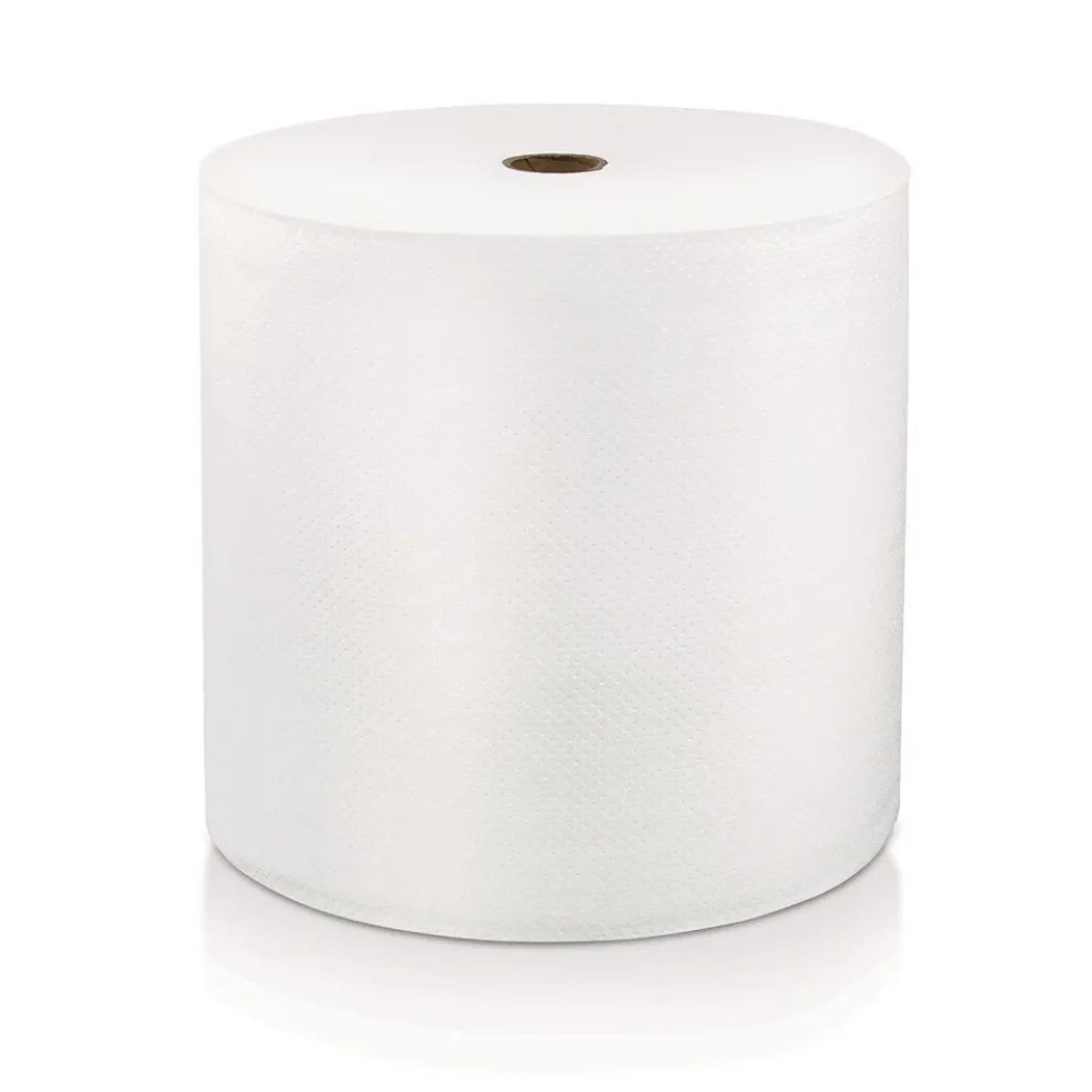 LoCor 8 in. x 800 ft. 1-Ply Hard Wound Roll Towel - White (6/Carton)