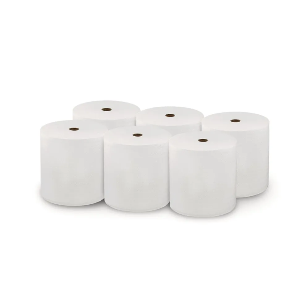 LoCor 7 in. x 800 ft. 1-Ply Hard Wound Roll Towel - White (6/Carton)