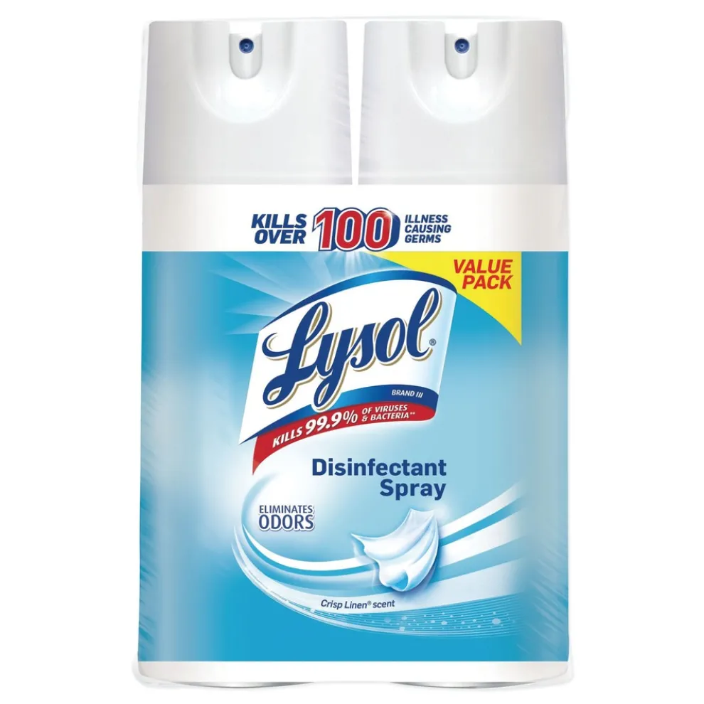 LYSOL Brand 12.5 oz. Aerosol Disinfectant Spray - Crisp Linen (6/Carton)