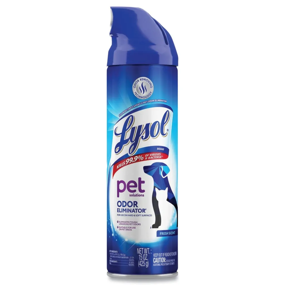 LYSOL Brand 15 oz. Aerosol Disinfectant Spray II Pet Odor Eliminator - Fresh (12/Carton)