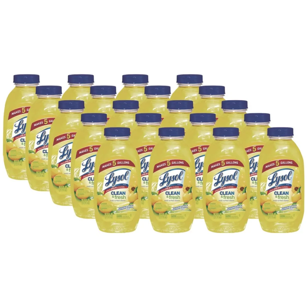 LYSOL Brand 10.75 oz. Bottle Clean and Fresh Multi-Surface Disinfectant Cleaner - Sparkling Lemon and Sunflower Essence (20/Carton)