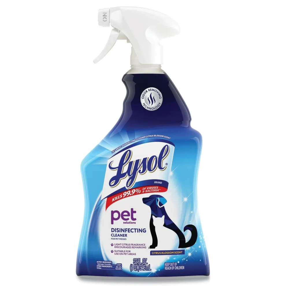 LYSOL Brand 32 oz. Trigger Bottle Pet Solutions Disinfecting Cleaner - Citrus Blossom (9/Carton)