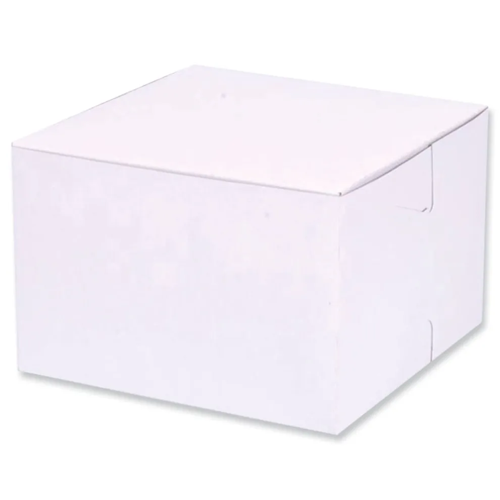 SCT 6 in. x 6 in. x 4 in. Paper Standard Bakery Boxes - White (250/Carton)