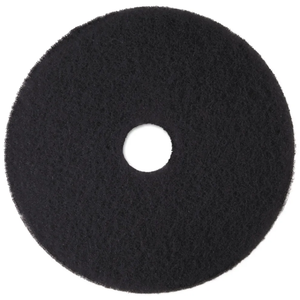 3M 15 in. Diameter Low-Speed High Productivity Floor Pad 7300 - Black (5/Carton)